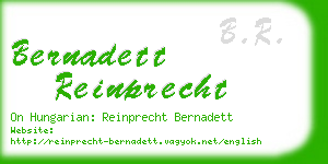 bernadett reinprecht business card